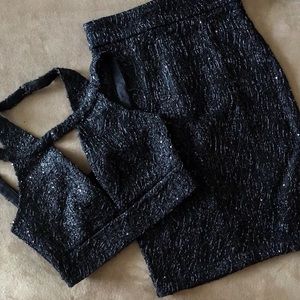 Akira crop top and skirt set. Sequin dress